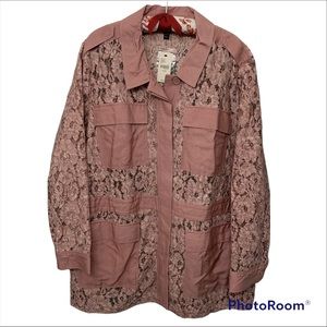 Lane Bryant Lace Cargo Jacket Size 22/24P NWT
